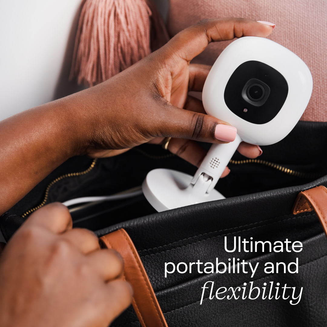 nanit pro + flex stand going inside bag - ultimate portability and flexibility