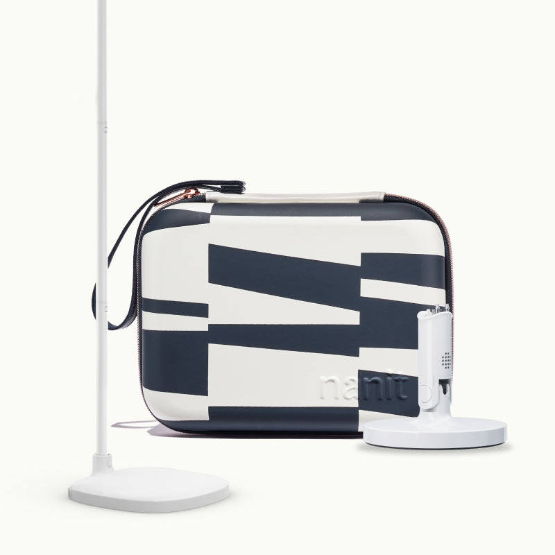 floor stand, flex stand, and travel case in abstract stripe #mount_floor stand #color_abstract stripe