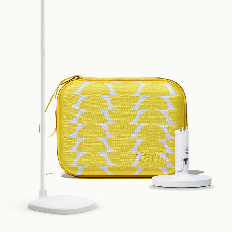 floor stand, flex stand, and travel case in yellow #mount_floor stand #color_yellow