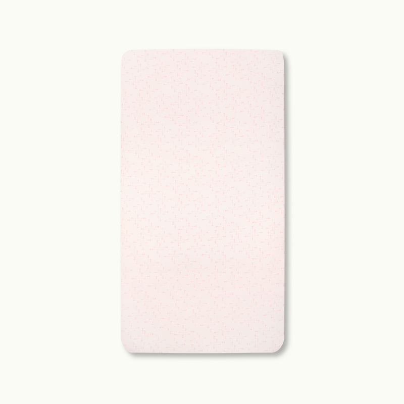 Nanit Knit Crib Sheet - Pink Sunburst Crib Sheet #color_pink sunburst