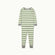 Nanit Two-Piece Sleep Wear Holiday Pajamas in Evergreen Bold Stripe #color_evergreen bold stripe