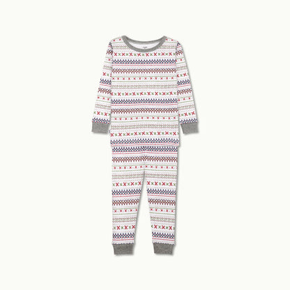 Nanit Two-Piece Sleep Wear Holiday Pajamas in Fair Isle 