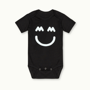 Black Miles & Milan Big Smile Bodysuit