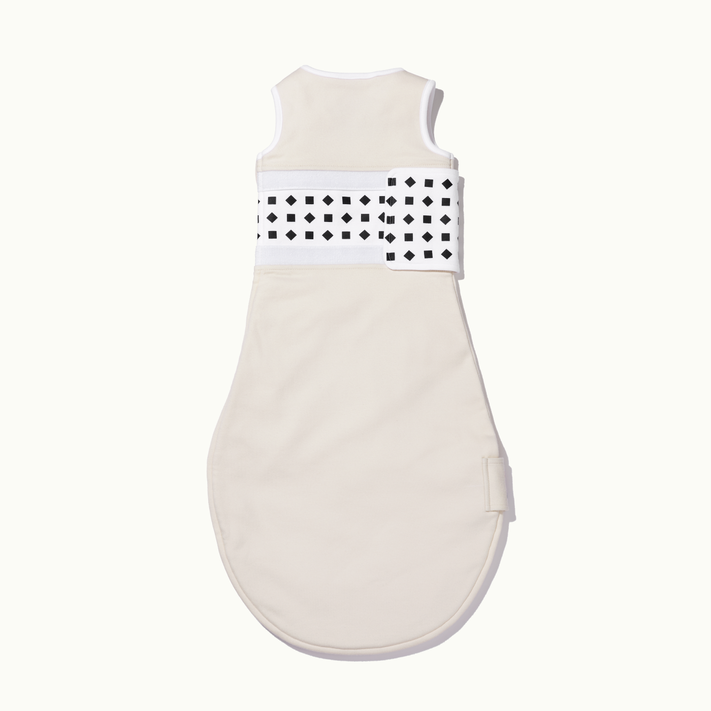 nanit khaki breathing wear sleeping bag showing back side #color_khaki