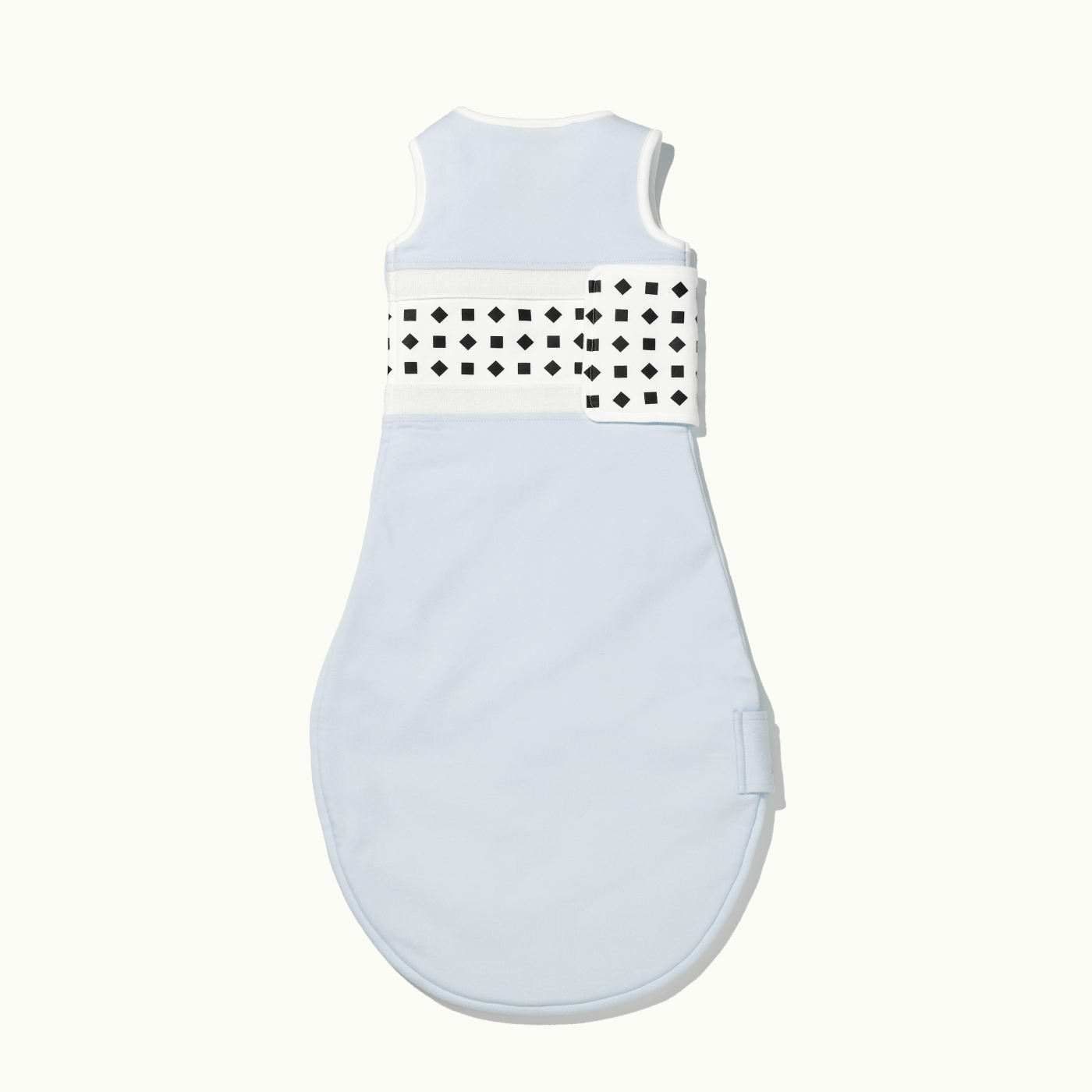 nanit powder blue breathing wear sleeping bag showing back side #color_powder blue