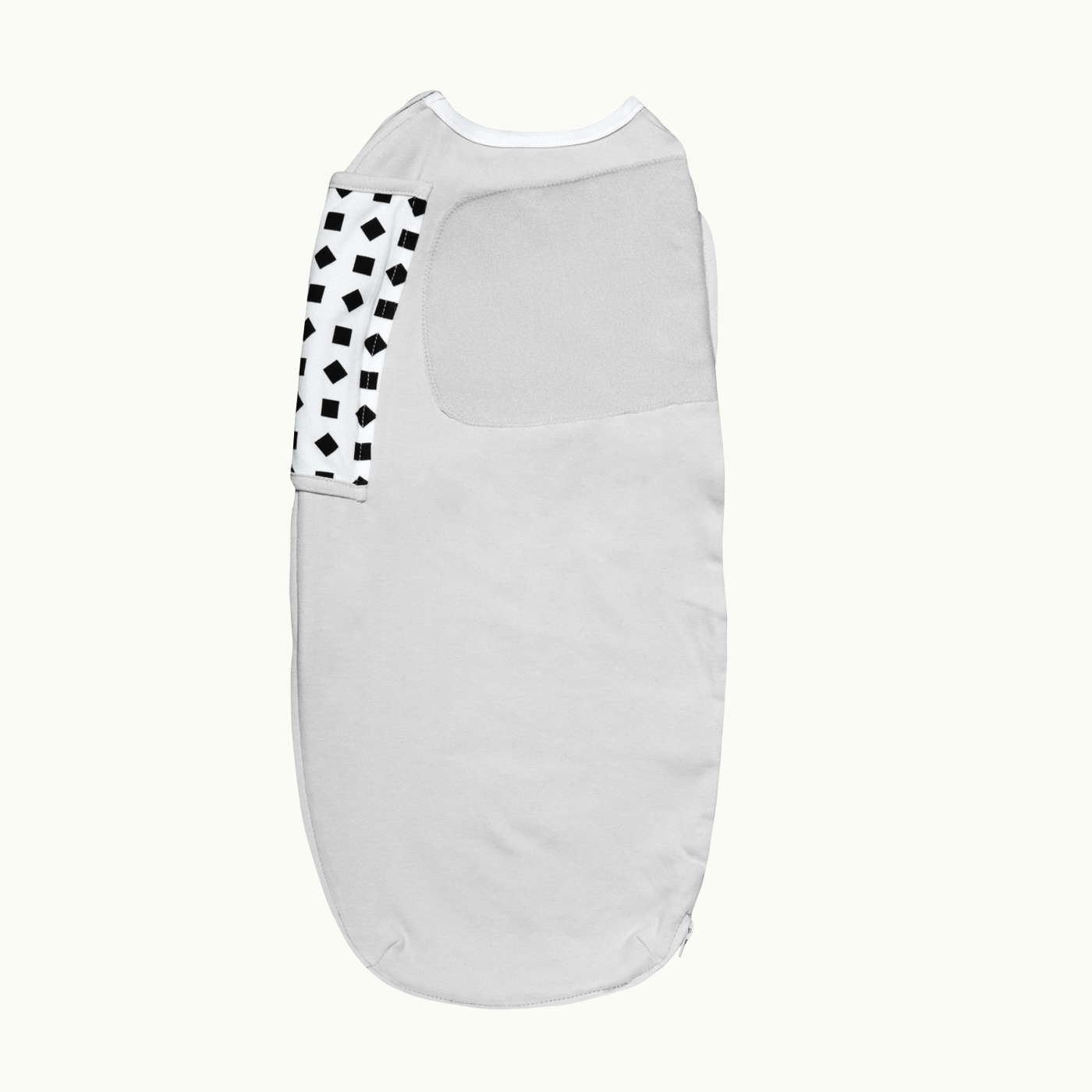 back side of nanit swaddle in gray