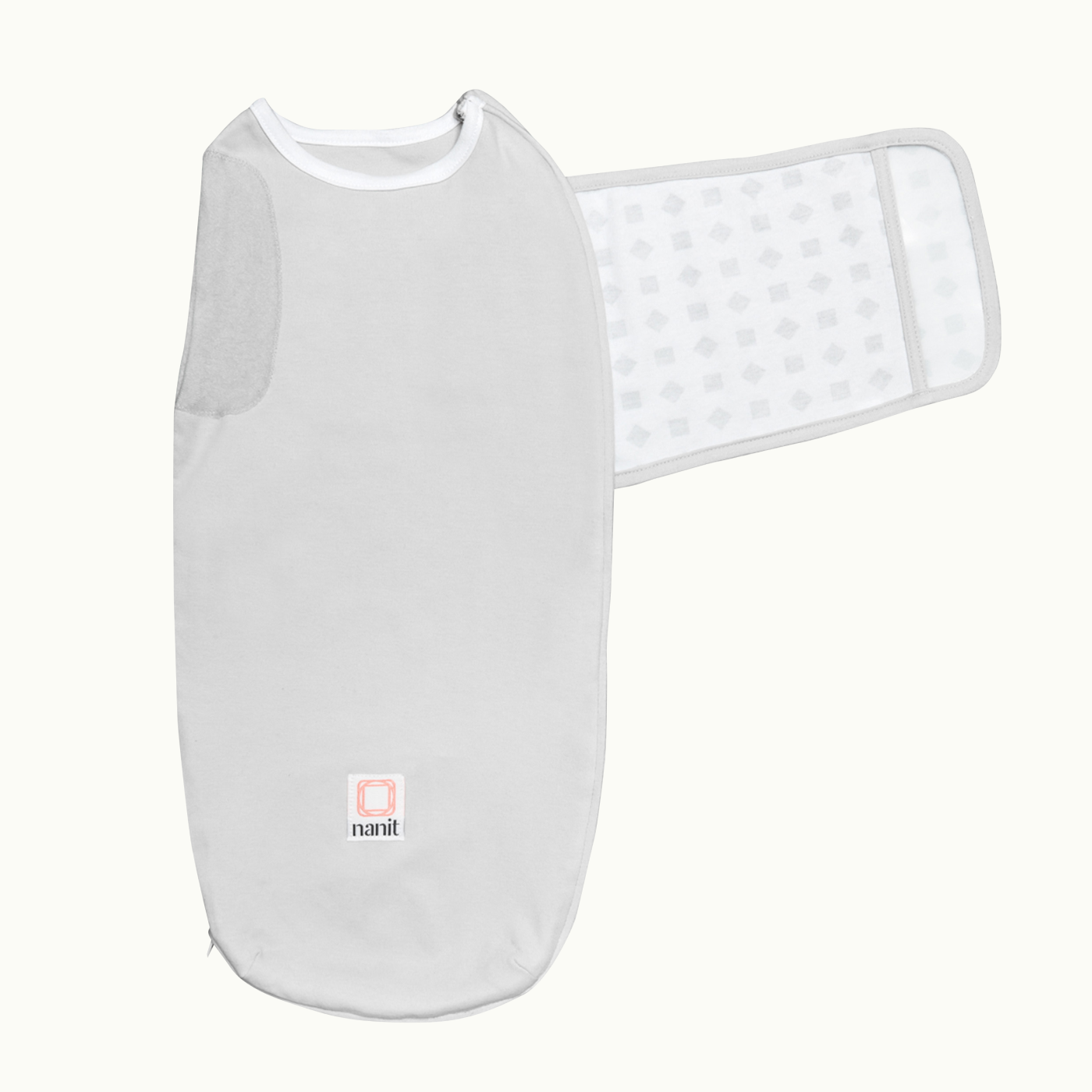 nanit swaddle with velcro off in gray