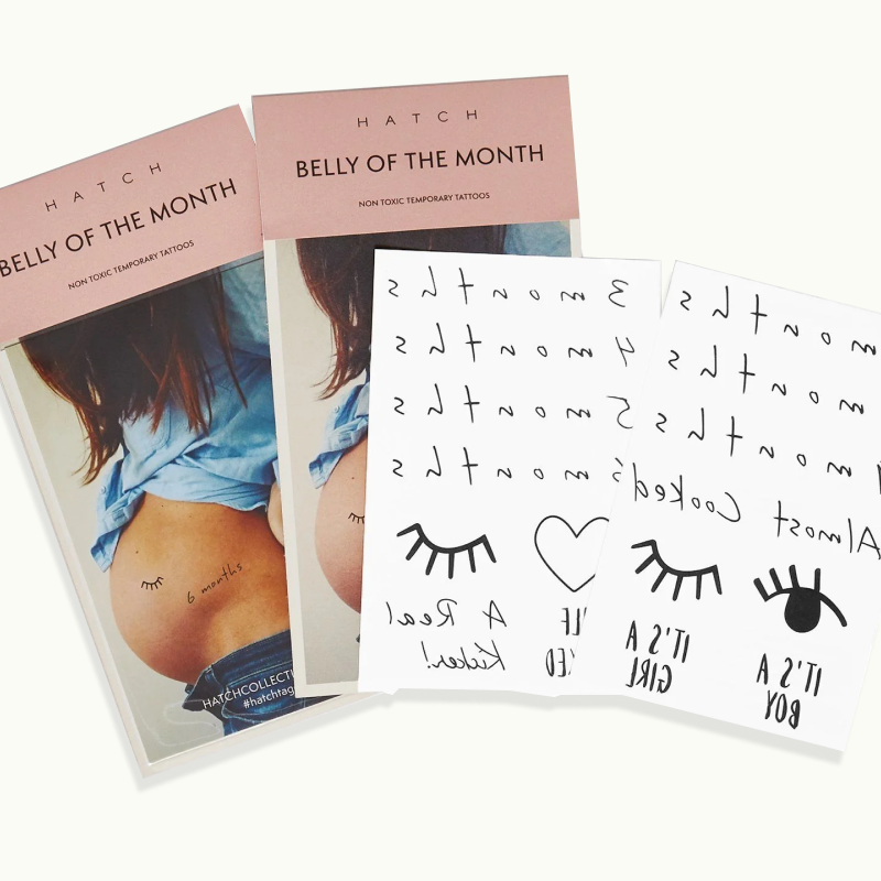 2x HATCH Belly of the Month Non Toxic Temporary Tattoos  - hatchcollection.com #hatchtagged