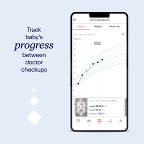 Track your baby's progress between doctor checkups by checking through the Dashboard on the Nanit app