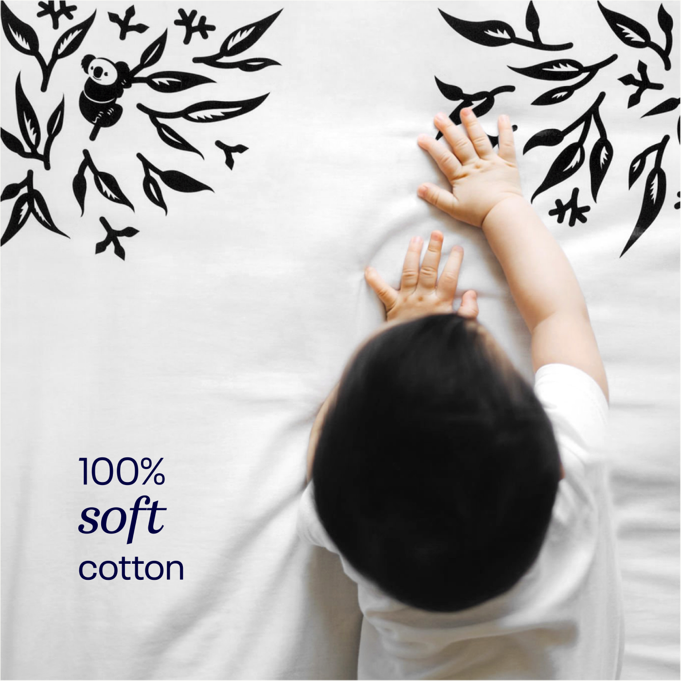 Nanit Smart Sheets, 100% Cotton Crib Sheets Track Baby Growth