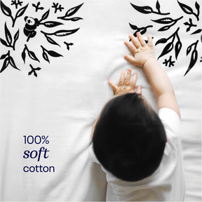 100% soft cotton - baby crawling on Nanit smart sheet
