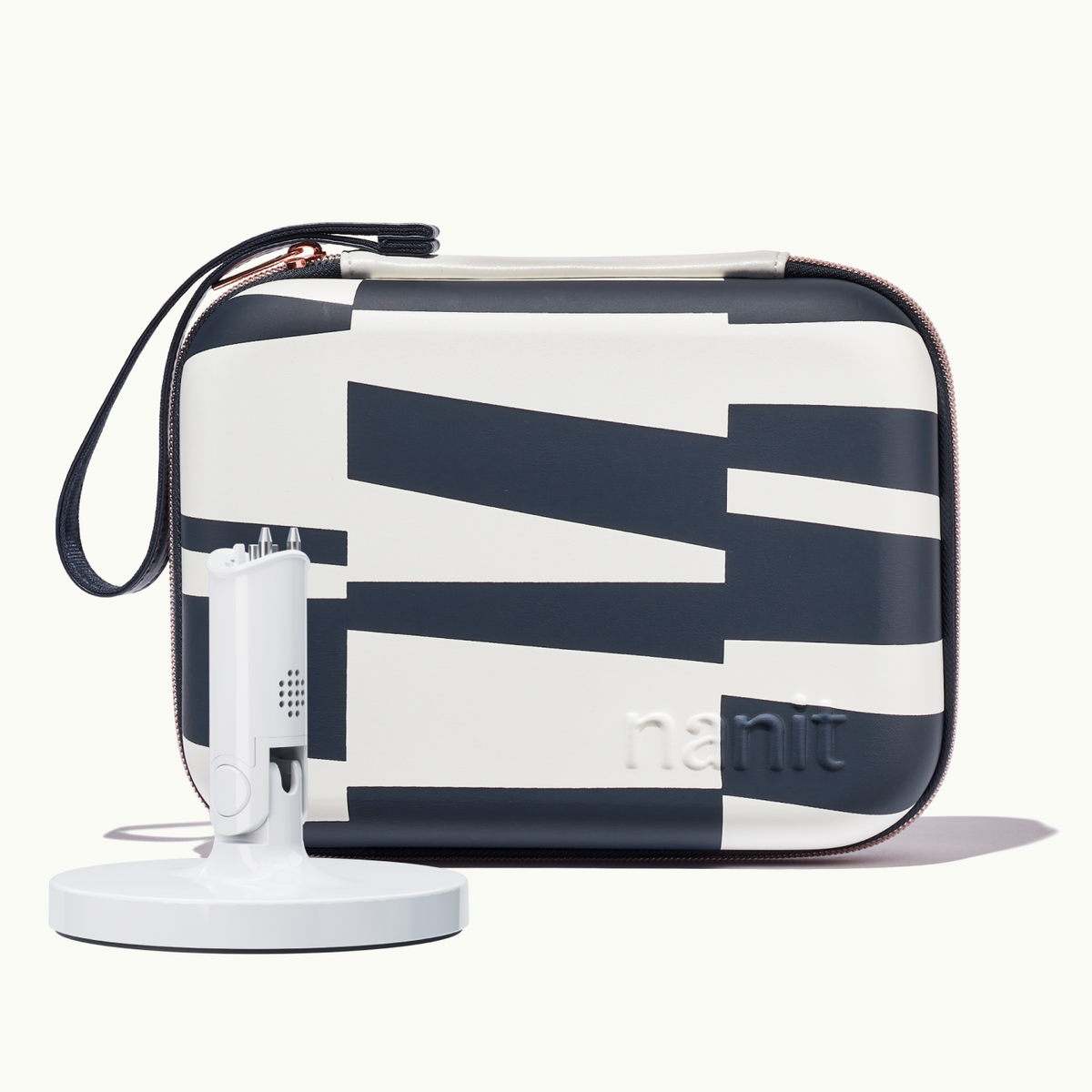 nanit flex stand and nanit abstract stripe travel case #color_abstract stripe