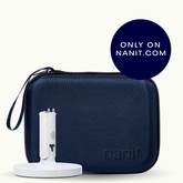 nanit flex stand and nanit blue travel case #color_blue