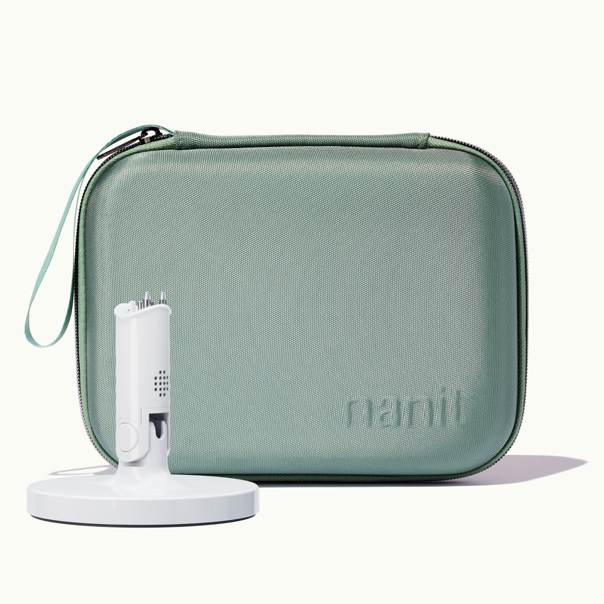 nanit flex stand and nanit green travel case #color_green