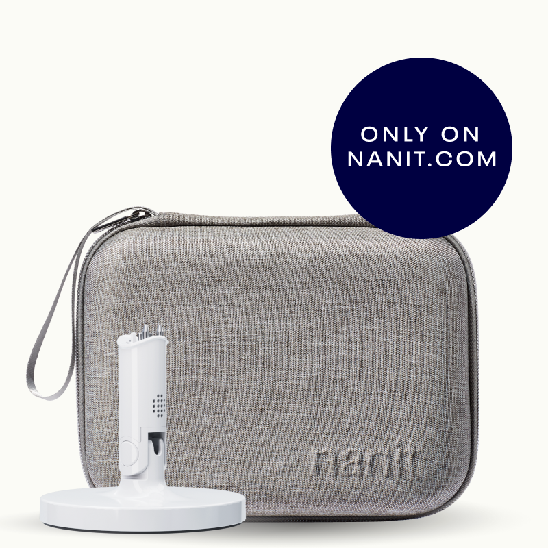 nanit flex stand and nanit gray travel case #color_gray